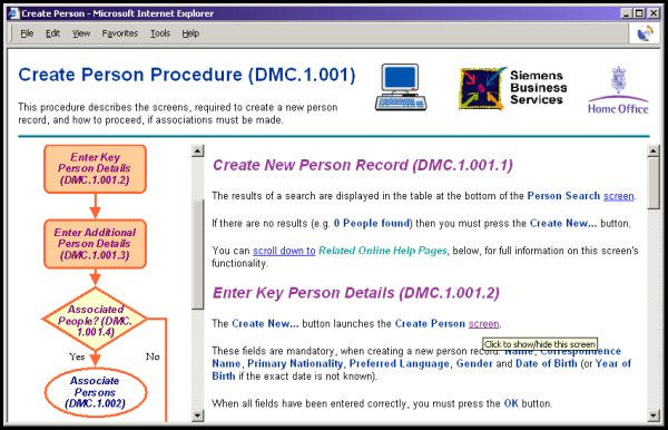 Casework Online Help in HTML